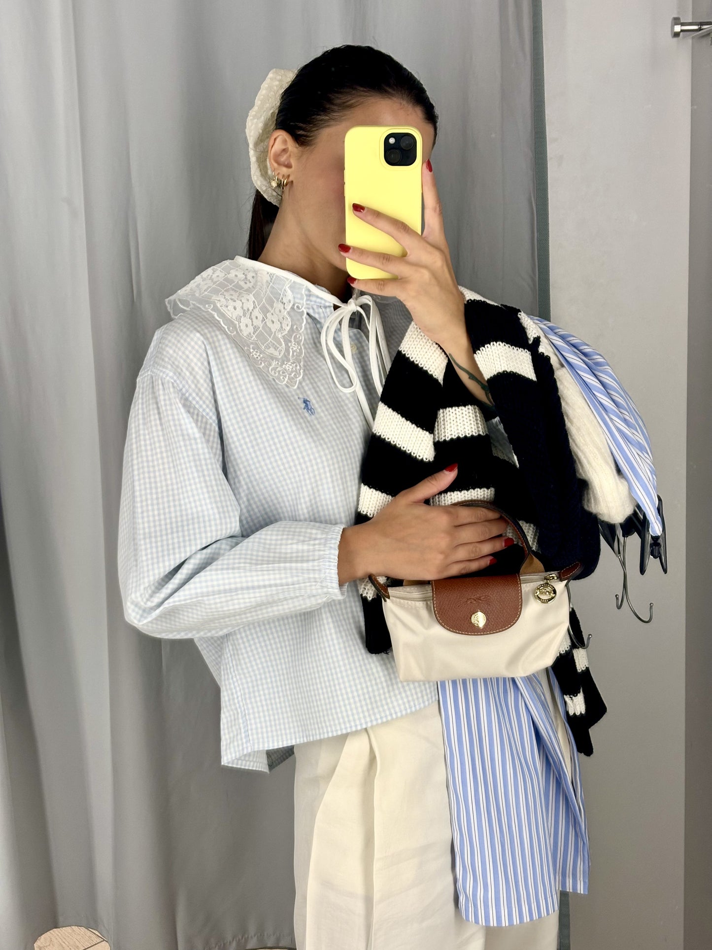 Ralph Lauren vichy soft blue "RECYCLING" vintage shirt