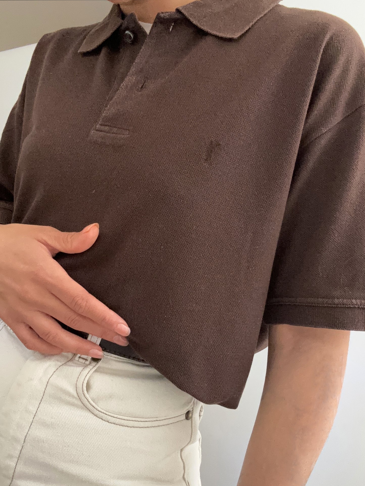 Yves Saint Laurent vintage brown polo