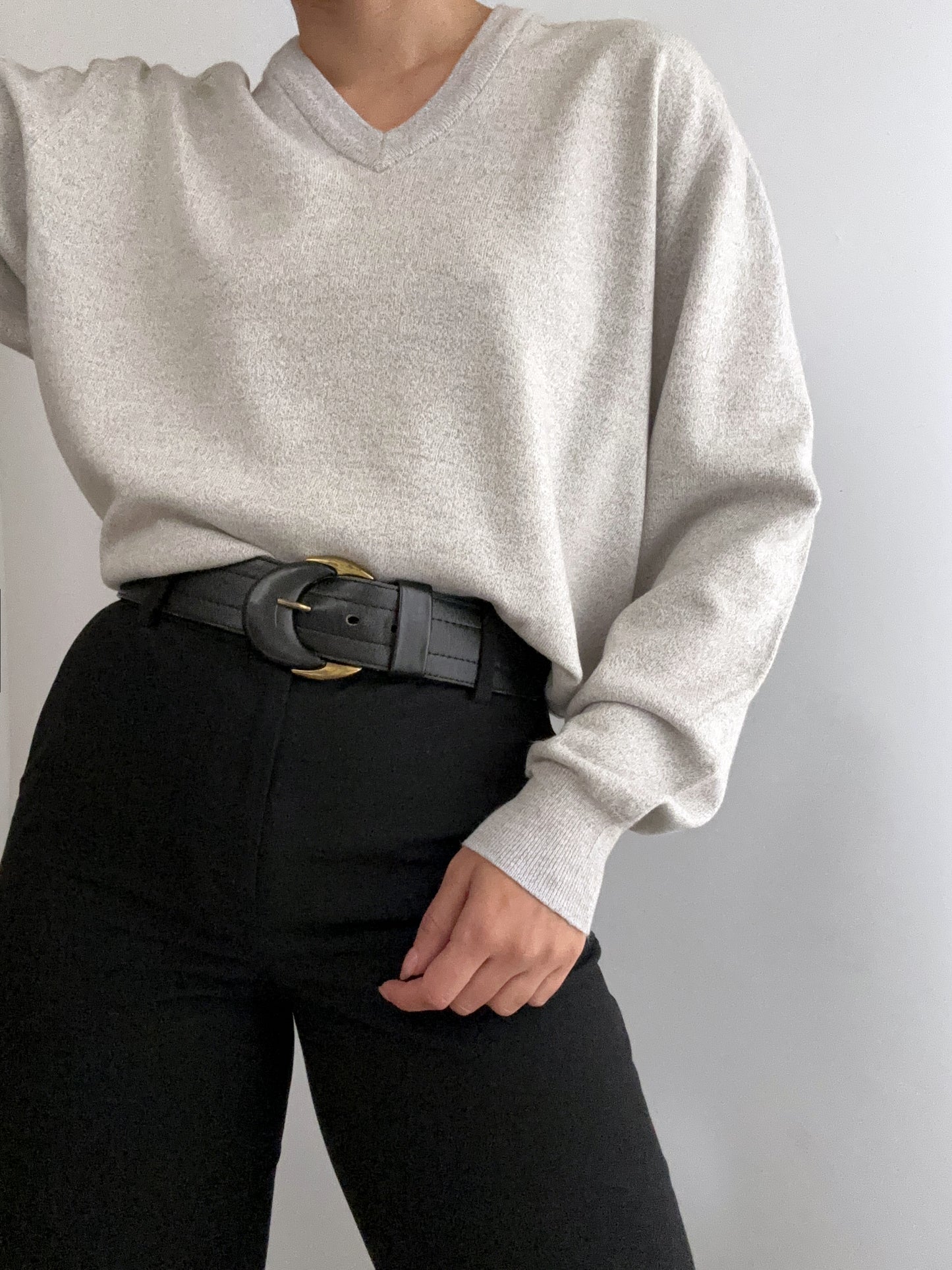 Burberry vintage grey wool pull