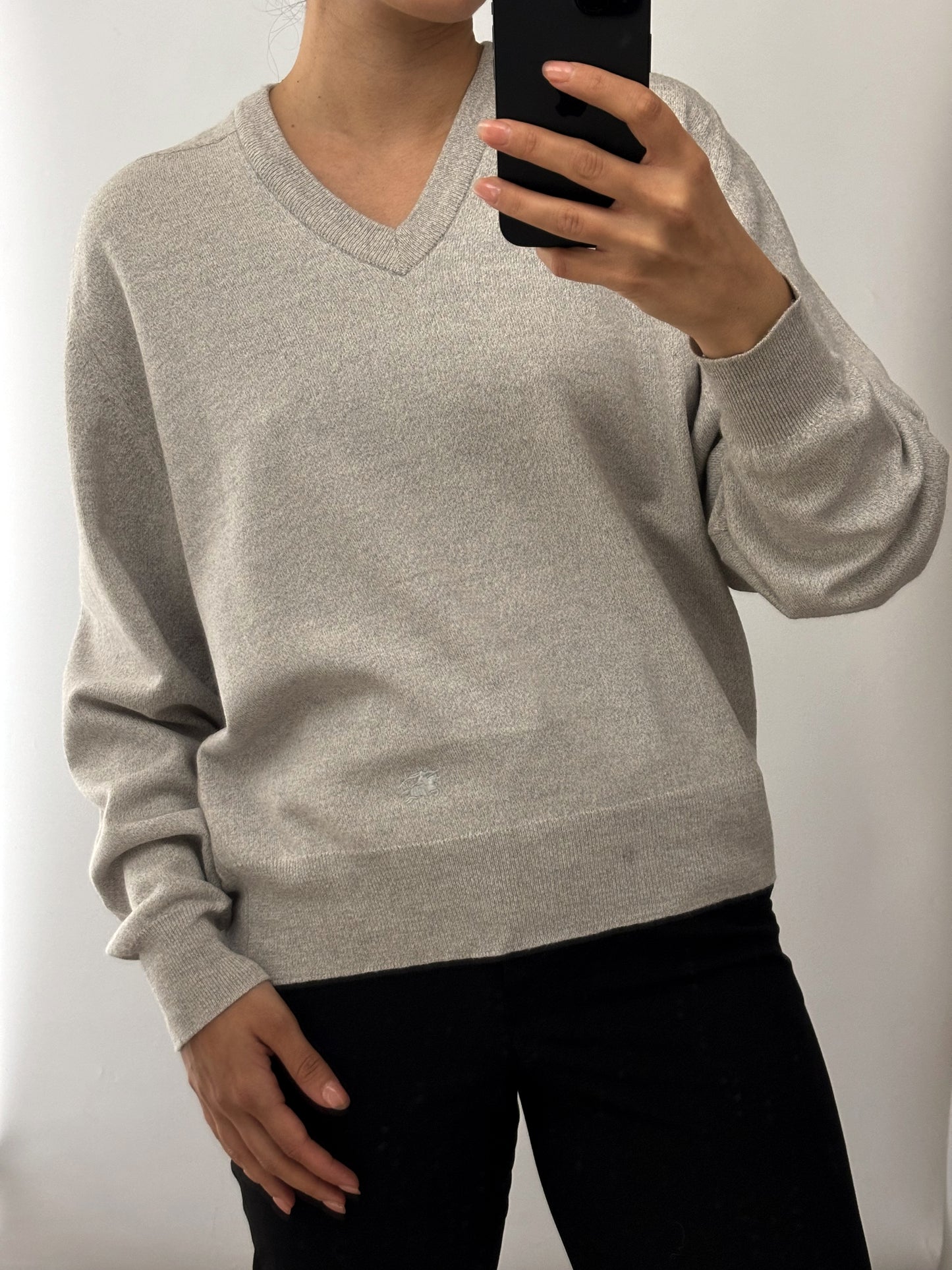 Burberry vintage grey wool pull
