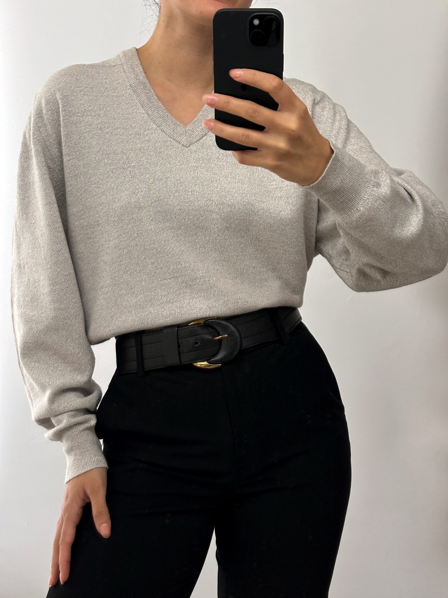 Burberry vintage grey wool pull