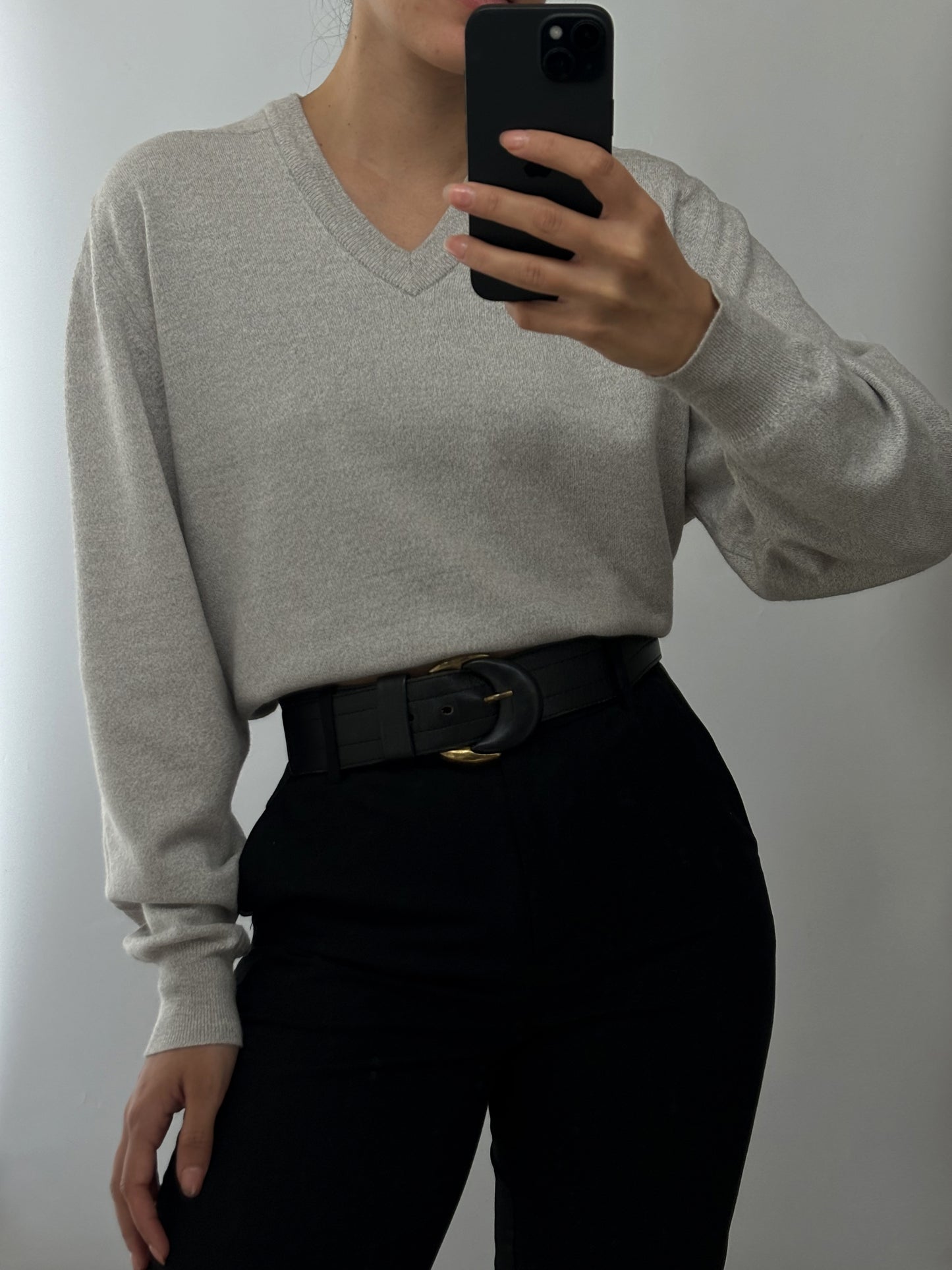 Burberry vintage grey wool pull