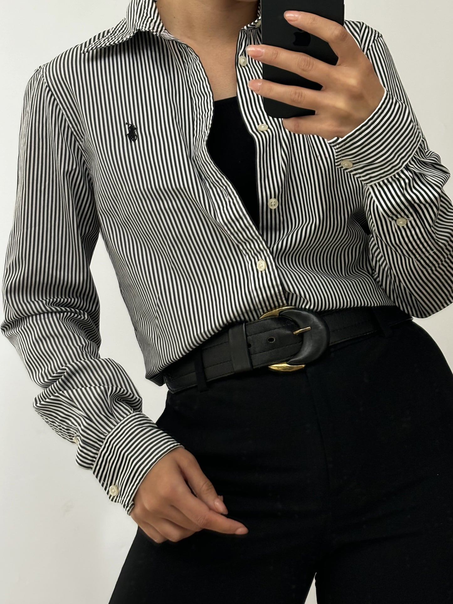 Ralph Lauren black costine cotton shirt